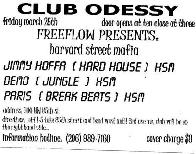 Club Odessy - Freeflow presents Harvard Street Mafia