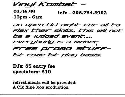 Vinyl Kombat (open DJ night)
