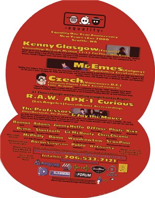 Equality One Year Anniversary NYE 2000 (back)