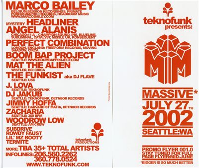 Teknofunk presents Massive (promo flyer)