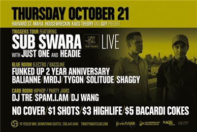 HSM, Housewreckin, Kaos Theory & Guy - Sub Swara Triggers Tour