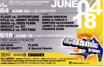 Cosmic Fridays June (back)