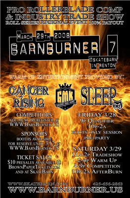 Barnburner 7 poster (rollerblade comp)