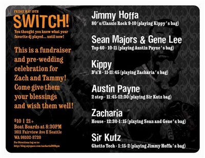 Switch! - fundraiser & pre-wedding for Zach and Tammy