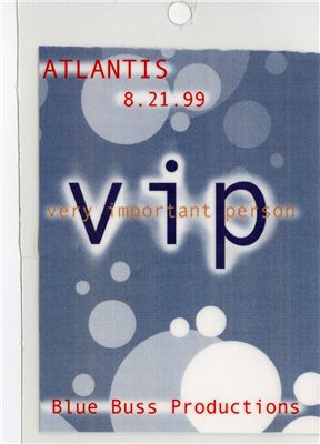VIP badge - Atlantis (Blue Buss Productions)