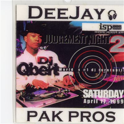 Deejay badge - Judgement Night 2 (DJ Qbert; Pak Pros)