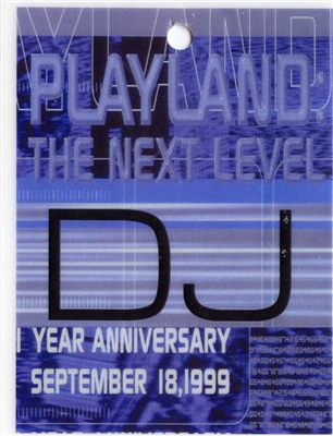 DJ badge - Playland: The Next Level 1 Year Anniversary